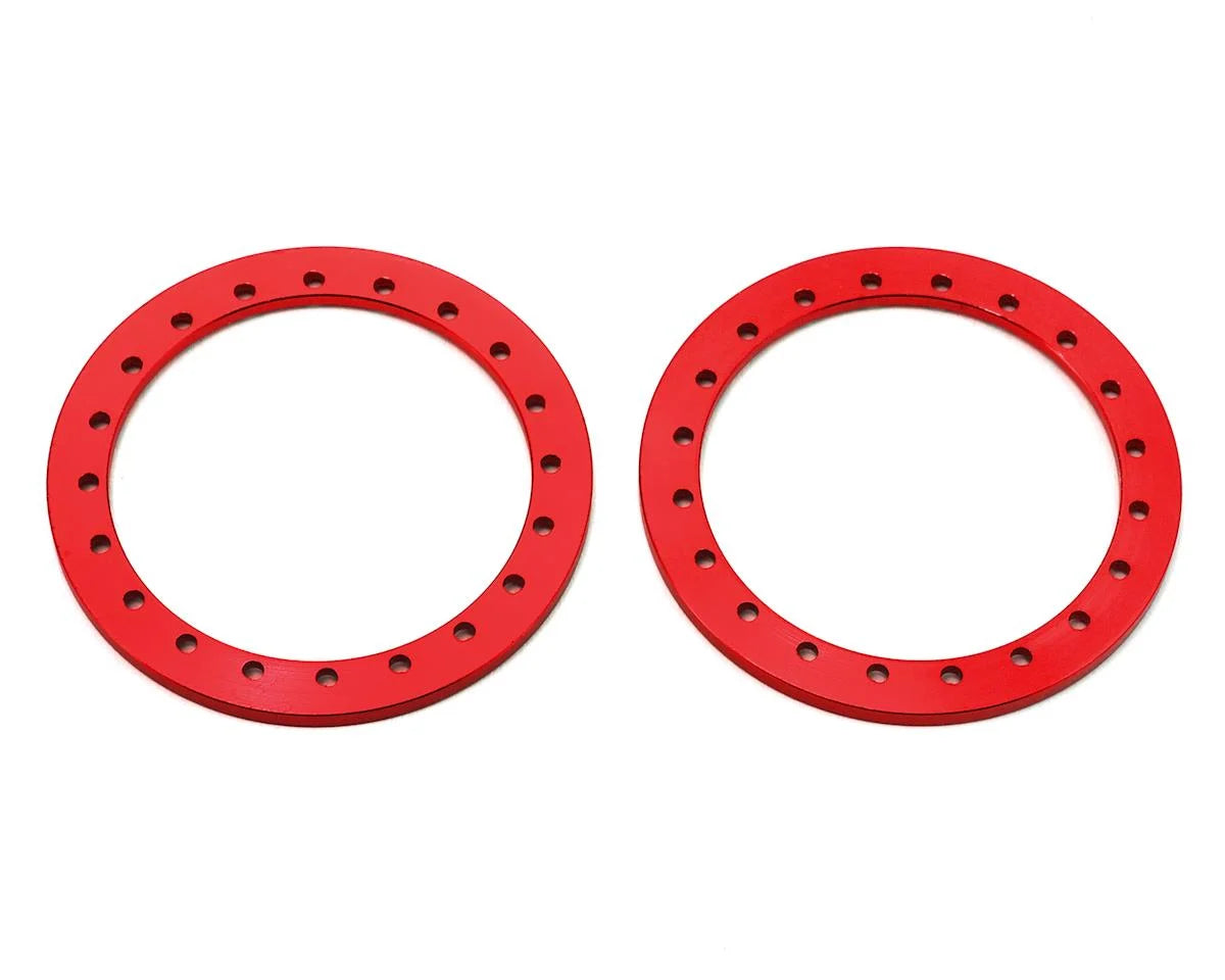 SSD RC 1.9” Aluminum Beadlock Rings (Red) (2)
