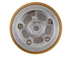 SSD RC SCX24 1.0” Aluminum/Brass 5-Slot Beadlock Wheels