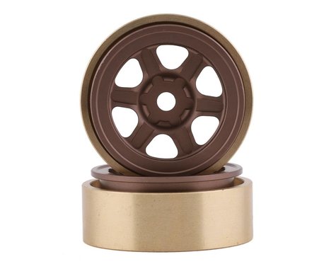 SSD RC SCX24 1.0” Aluminum/Brass Challenger Wheels (Bronze) (2)