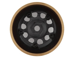 SSD RC SCX24 1.0” Aluminum/Brass D Hole Beadlock Wheels (Black) (2)
